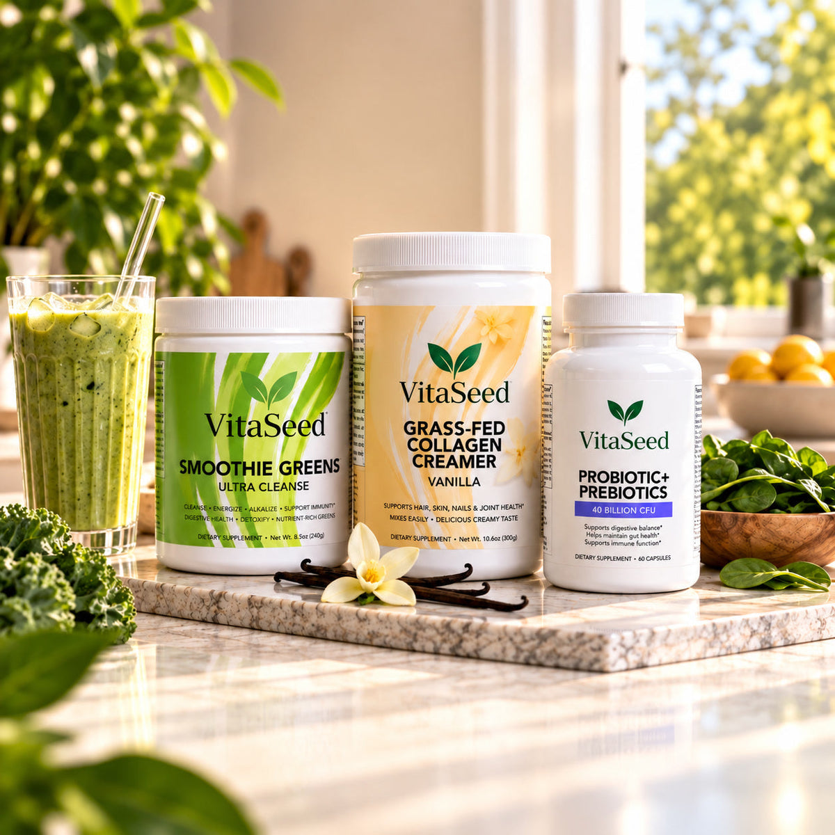 Morning Stack — Collagen Creamer, Greens & Probiotic