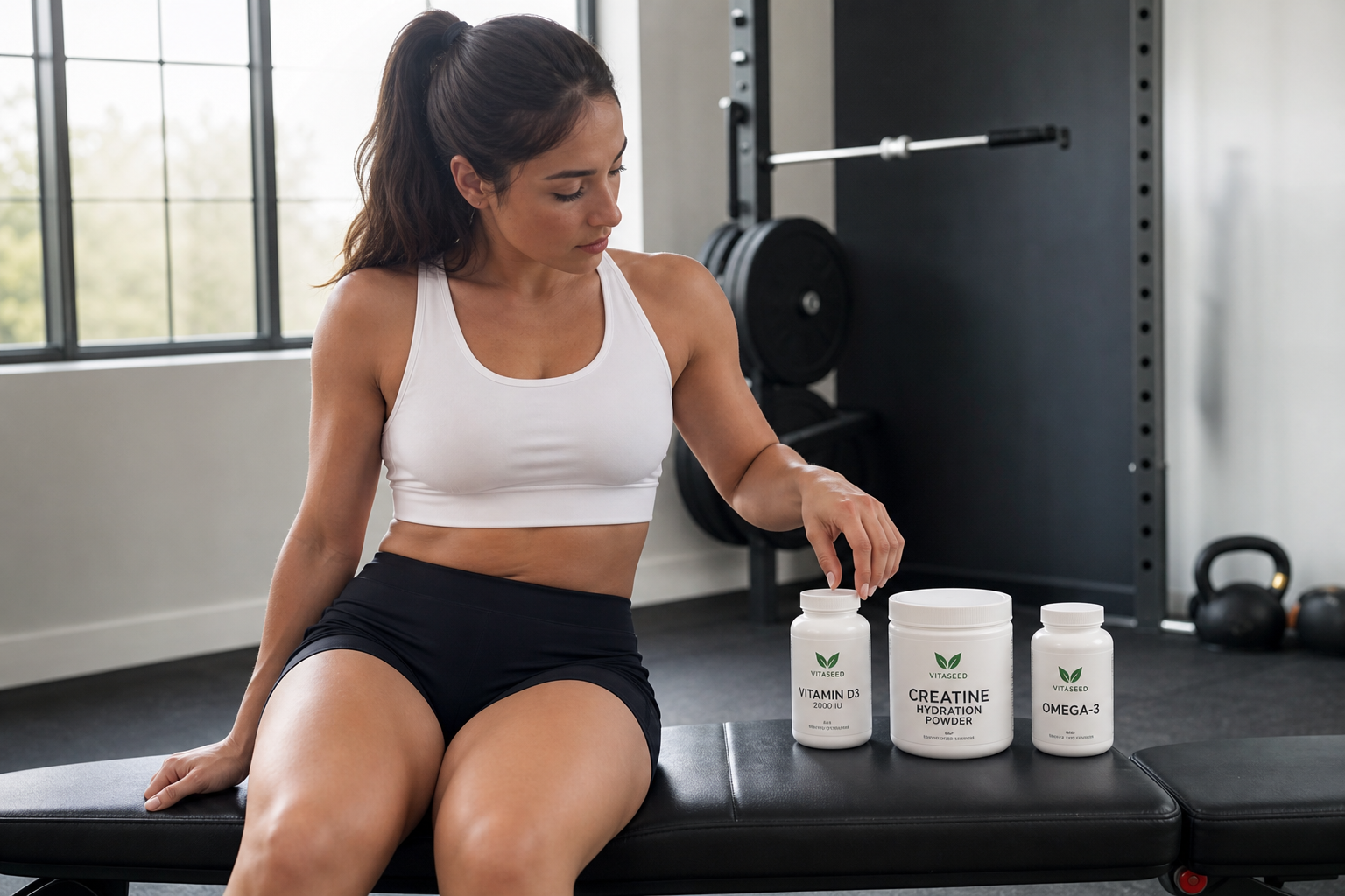 Choosing today's VitaSeed stack in the gym